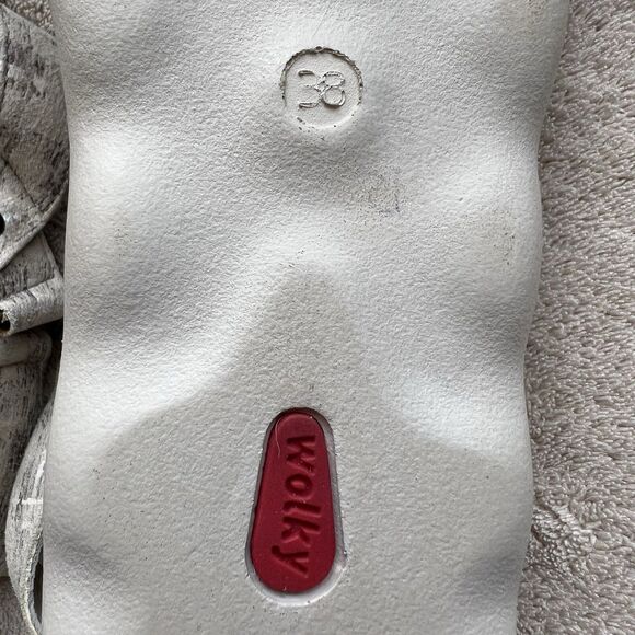 Wolky Multu Picasso Crash Multi White Adjustable Sandals EU 38 US 7 Comfort - Picture 15 of 16